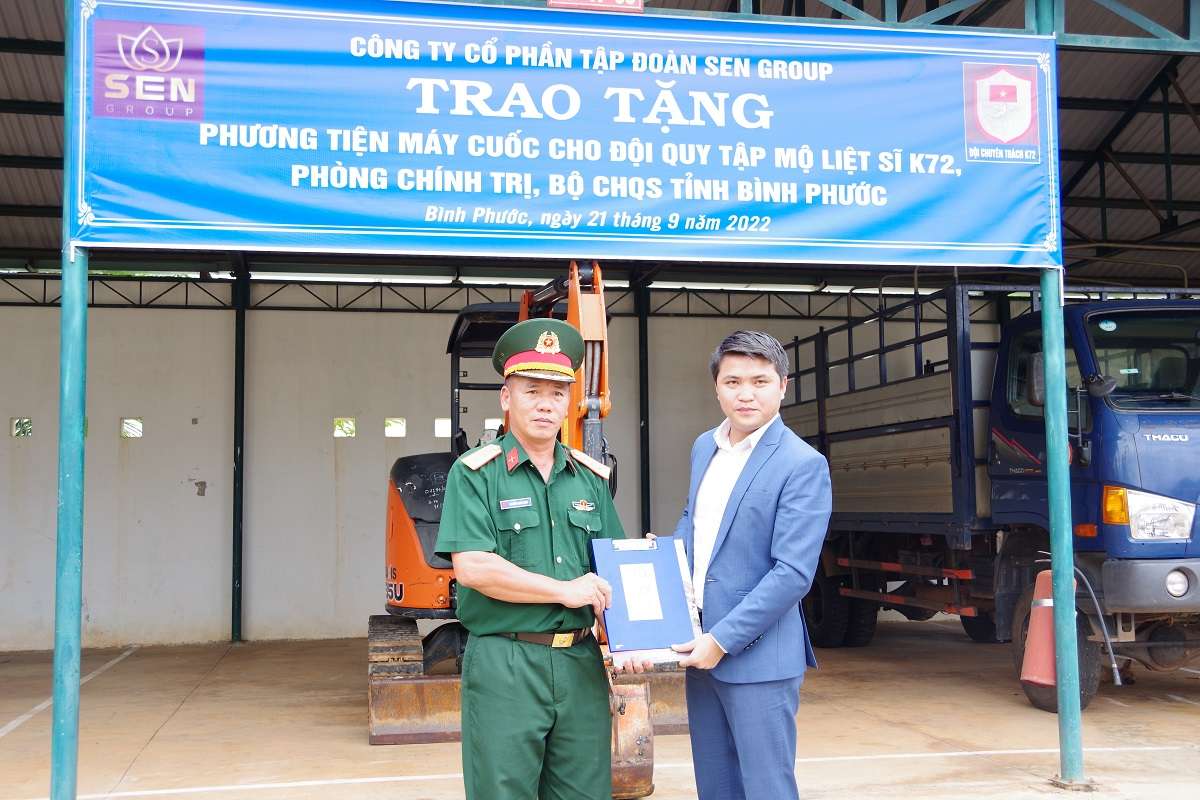 SEN GROUP SUPPORTS THE SOLDIERS OF THE K72 PROVINCIAL BINH PHUOC GRAVE EXHUMATION UNIT